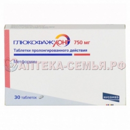 Глюкофаж Лонг таб пролонг 750мг №30