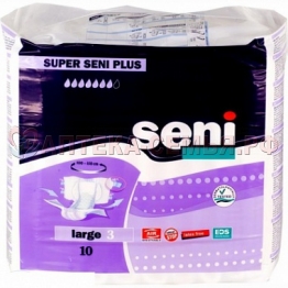 Подгуз-ки д/взр "Super Seni Plus" large L 10шт