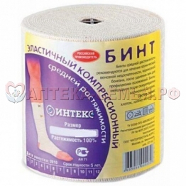 Бинт мед эласт Интекс-Лайт СР 8смх1,5м застеж